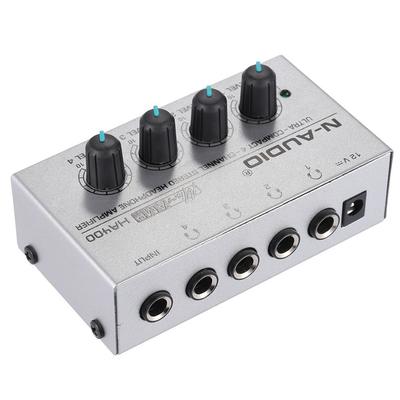 HA400 4 Channel Headphone Amplifier Audio Stereo Musical Equipment with Power Adapter N-AUDIO Instruments/Audio