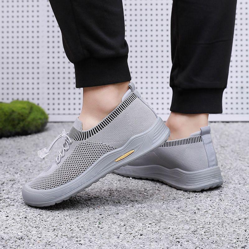 Fashion Outdoor Men's Casual Sneakers Black Running Low Price Cheap Liquidation Stylish Without Leather Korean Simple Male Sports Shoes