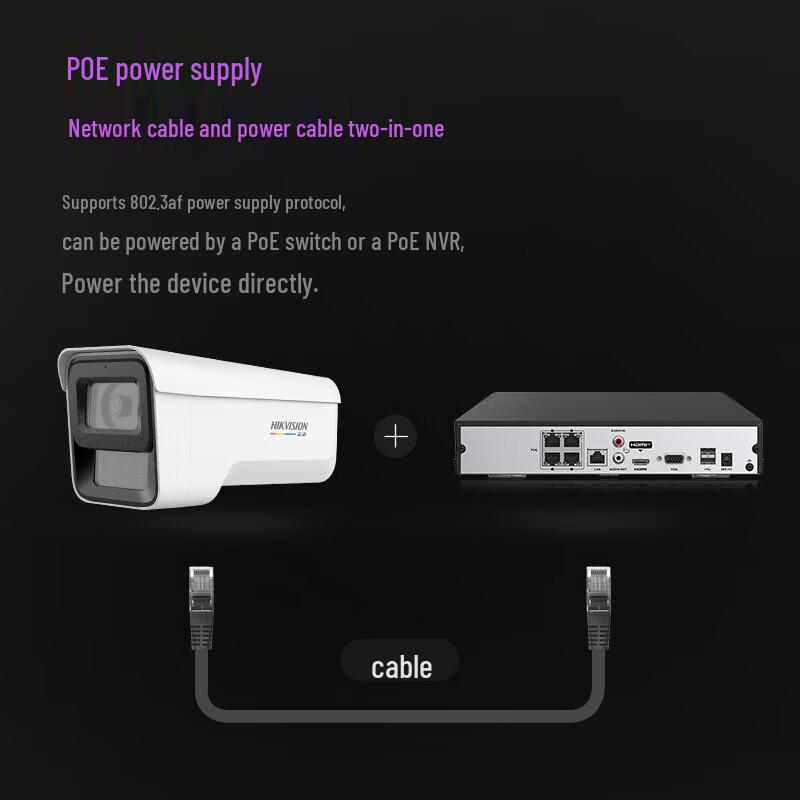 

Hikvision 6MP Ultra-HD Full-Color PoE Outdoor IP Camera CN plug (adapter included)