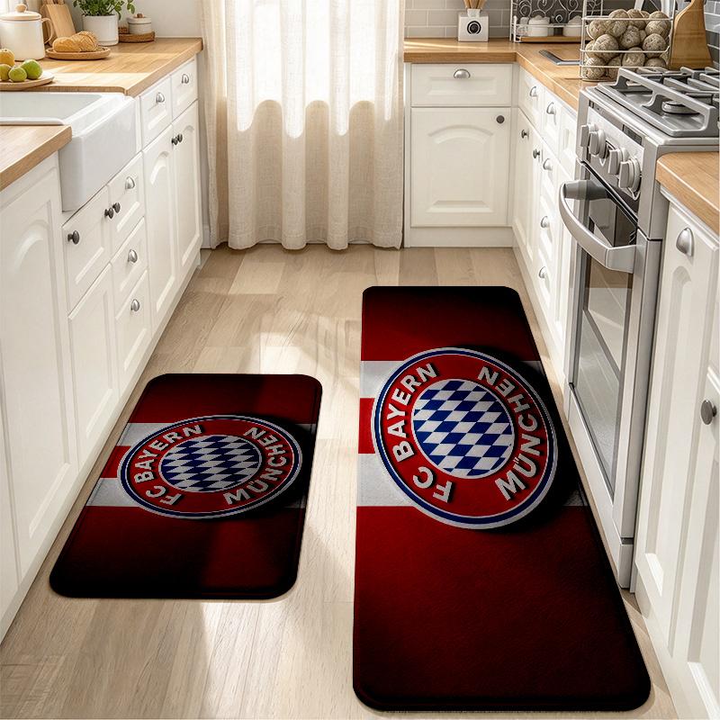 Bayern Munich2 Flannel Kitchen Mat Christmas Soft Area Rug Non Slip Floor Carpet Home Decoration