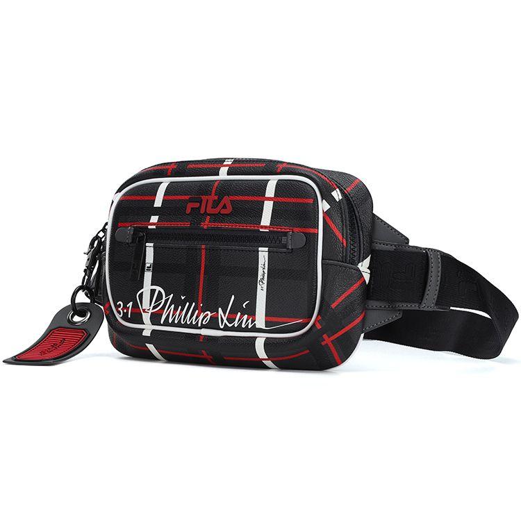 FILA X 3.1PHILLIP LIM Collaboration All Over Print Fashion Casual PU Fabric Waist Bag Unisex waist bag Black F13U146102F-ZA