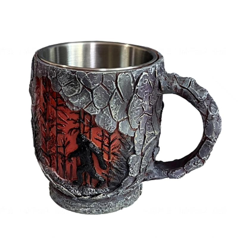 

Прочная чашка для чая в форме Бигфута, модная кружка из смолы в форме Бигфута, креативная посуда для питья для индивидуального и подарочного использования