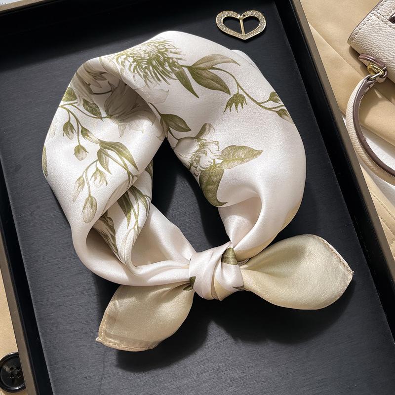 Luxury Brand 100% Real Silk Scarf Women Square Neck Tie Shawls Wraps for Ladies Foulard Scarves Pashmina Female Hijab Bandana