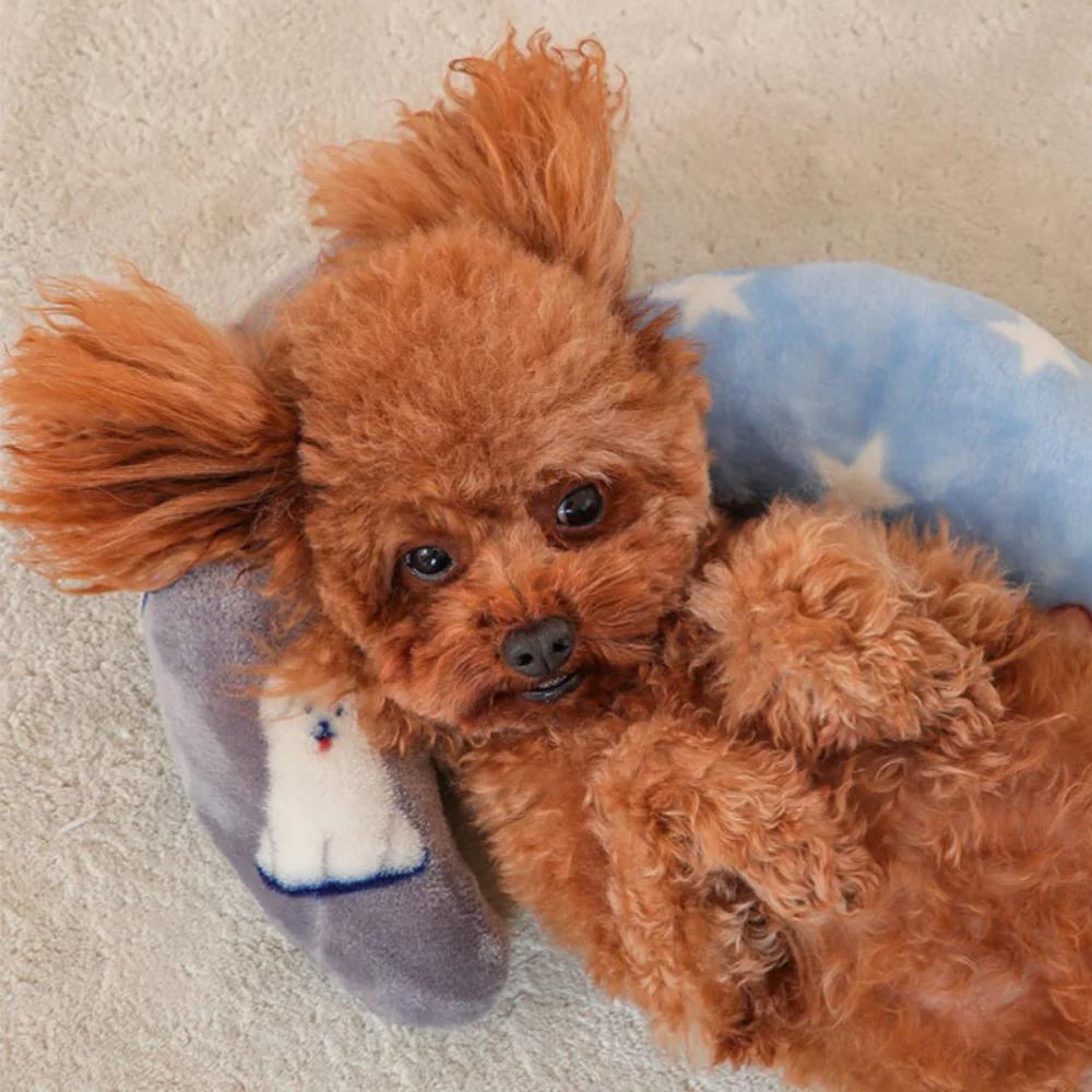 Soft And Comfortable Cats and Dogs Universal Pillow Puppy Chin Pad Cute Cartoon Print Cat Small Pillow, Suitable For Winter