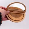 Travel-Friendly Portable Compact Bamboo Comb with Mirror Customizable Hair Care Gift Set for Men & Women