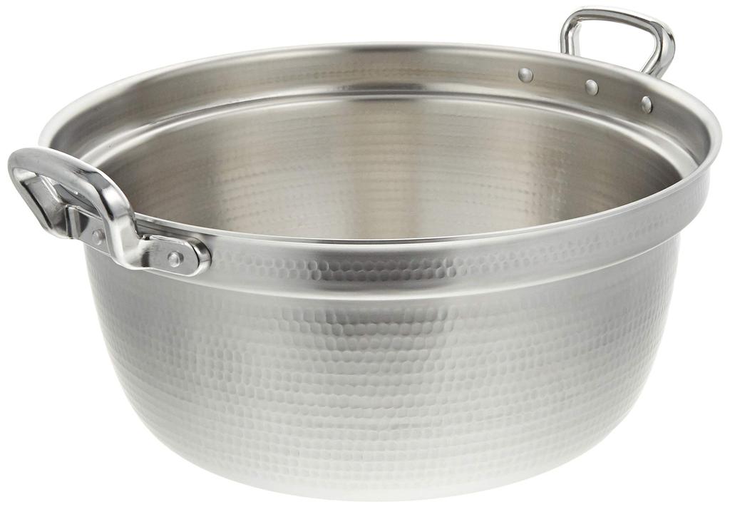 Akao Aluminum DON Hammered Round Pot 48cm Aluminum Alloy, Handle (Aluminum Die-cast) Made in Japan AEV02048