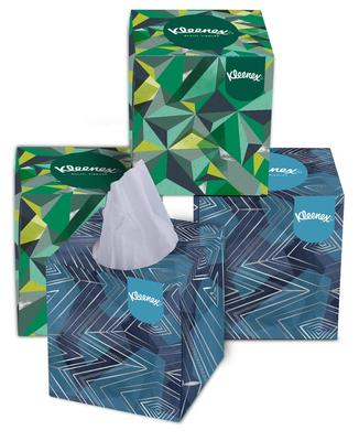 Boîte de mouchoirs faciaux Kleenex 60041B - Boîte Cube Mouchoirs Faciaux - 4 Boîtes de Mouchoirs x 80 Blanc 2 plis Mouchoirs Faciaux - Taille de la Feuille 20 x 20 cm(320 Mouchoirs Total