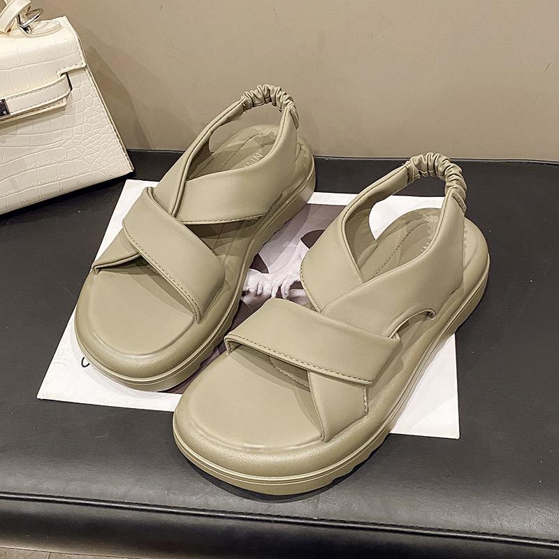 Fashion Women's Platform Flats Sandals 2025 Summer Fashion Woman Shoes Designer New Trends Slippers Elegant Walking Sandalias De Mujer