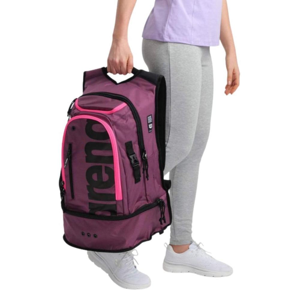 ARENA Fastpack 40L Backpack for and Pool Use 3.0 Swimming, Gym, Training, (Black/Neon Pink) [Used]