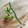 Chinese Vintage Style Retro Fresh Green Bamboo Fashion Pearl Metal Hair Clip Personalized Design Women's Headwear Decoration