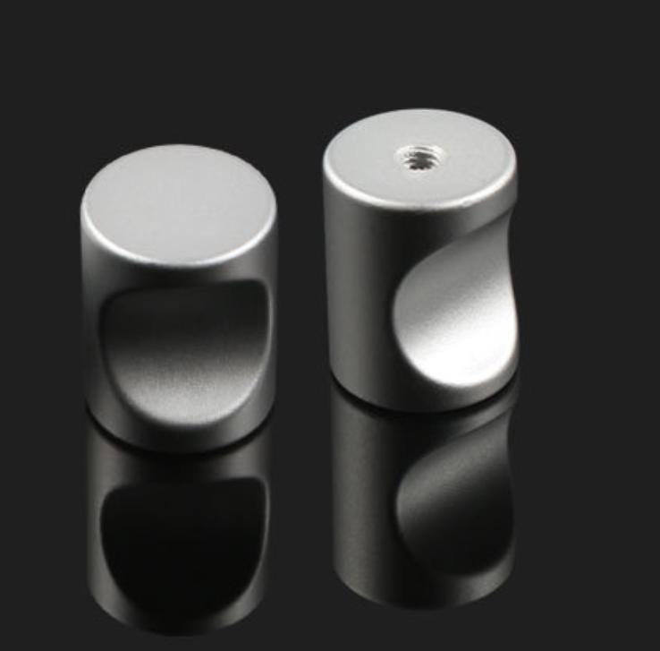 5Pcs Round Aluminum Alloy Door Knobs Cabinet Handles Drawer Kitchen Bathroom Furniture Hardware Accessories