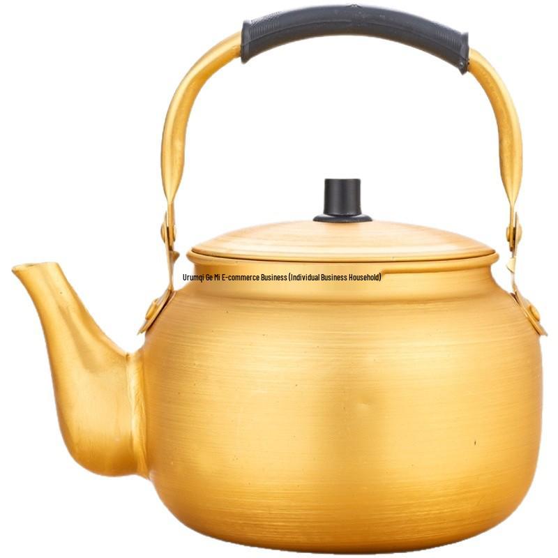 Bollitore Giallo in Alluminio Extra-Large Vecchio Stile per Fornelli a Gas: Pentola calda, Zuppa, Acqua e Bollitore da tè