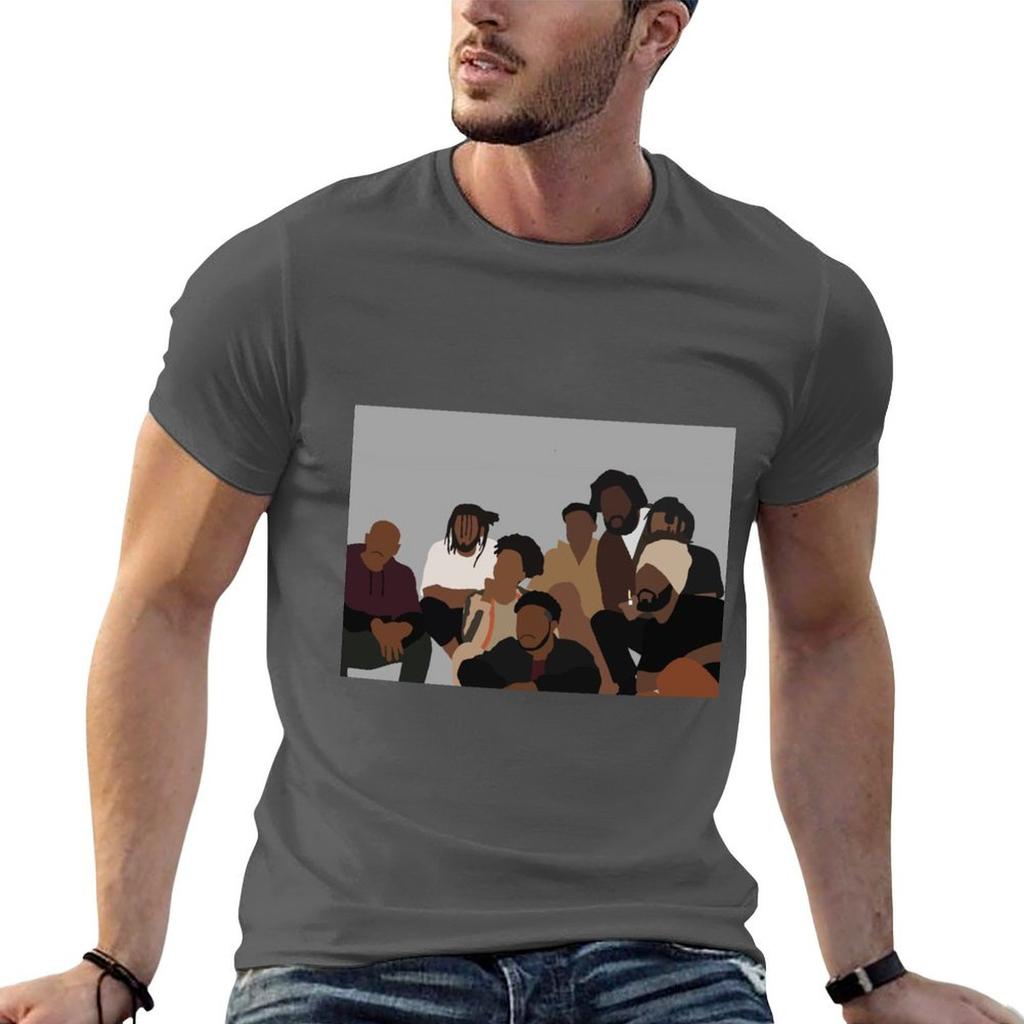 Dreamville All Members Tshirt Work Basic Short Sleeve Top