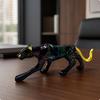 Figurine Panthère Animal Élégant Contemporain pour Salon, Étagère