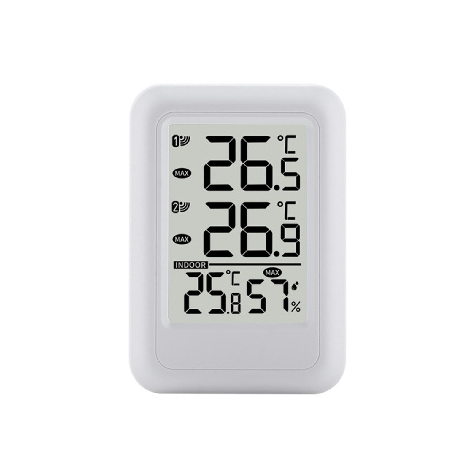 Highly Accurate Digital Hygrometer , Indoor Outdoors Thermometer with 2 Sensors, 2.56 Inch Display Temperature Humidity Monitoring Device for Home Of