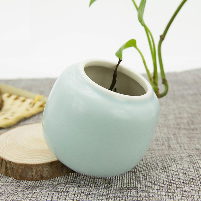 Cilindro Azul Hermético 30g para Matcha Porcelana Mini Té Vacío Contenedor de Almacenamiento Polvo de Matcha Lata de Té Azucarero Tarro de China Decoración