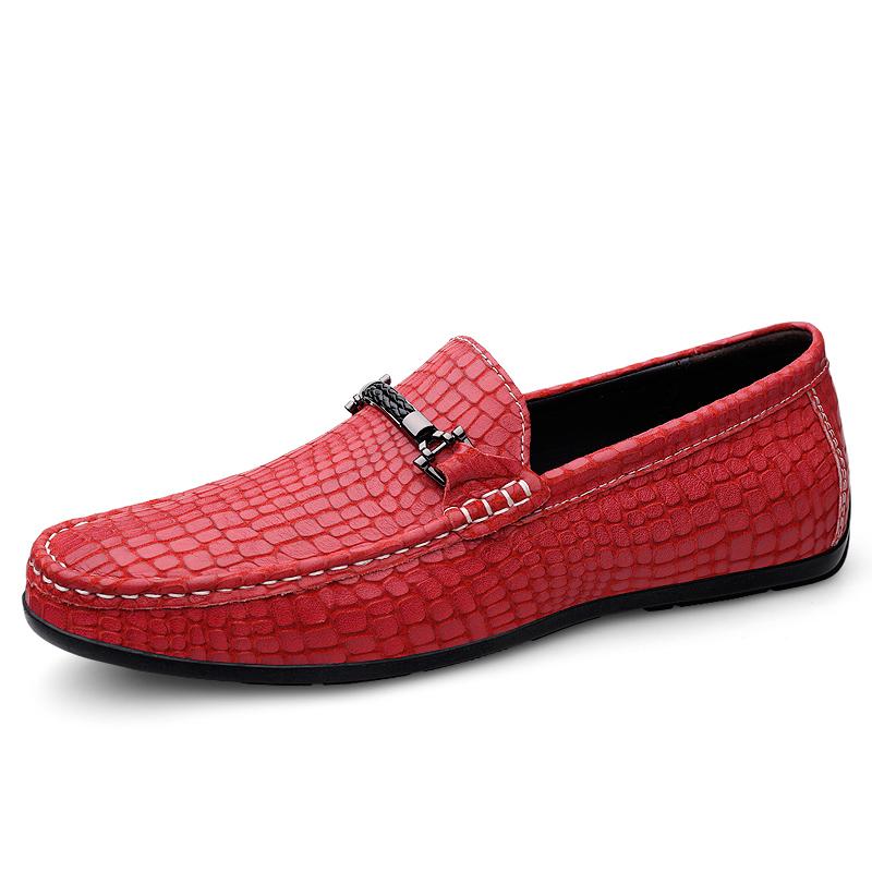 Genuine Leather Mens Shoes Casual Male Soft Sole Comfortable Shoes Men Slip-On Male Loafers Luxury Brand Moccasins Driving Shoes