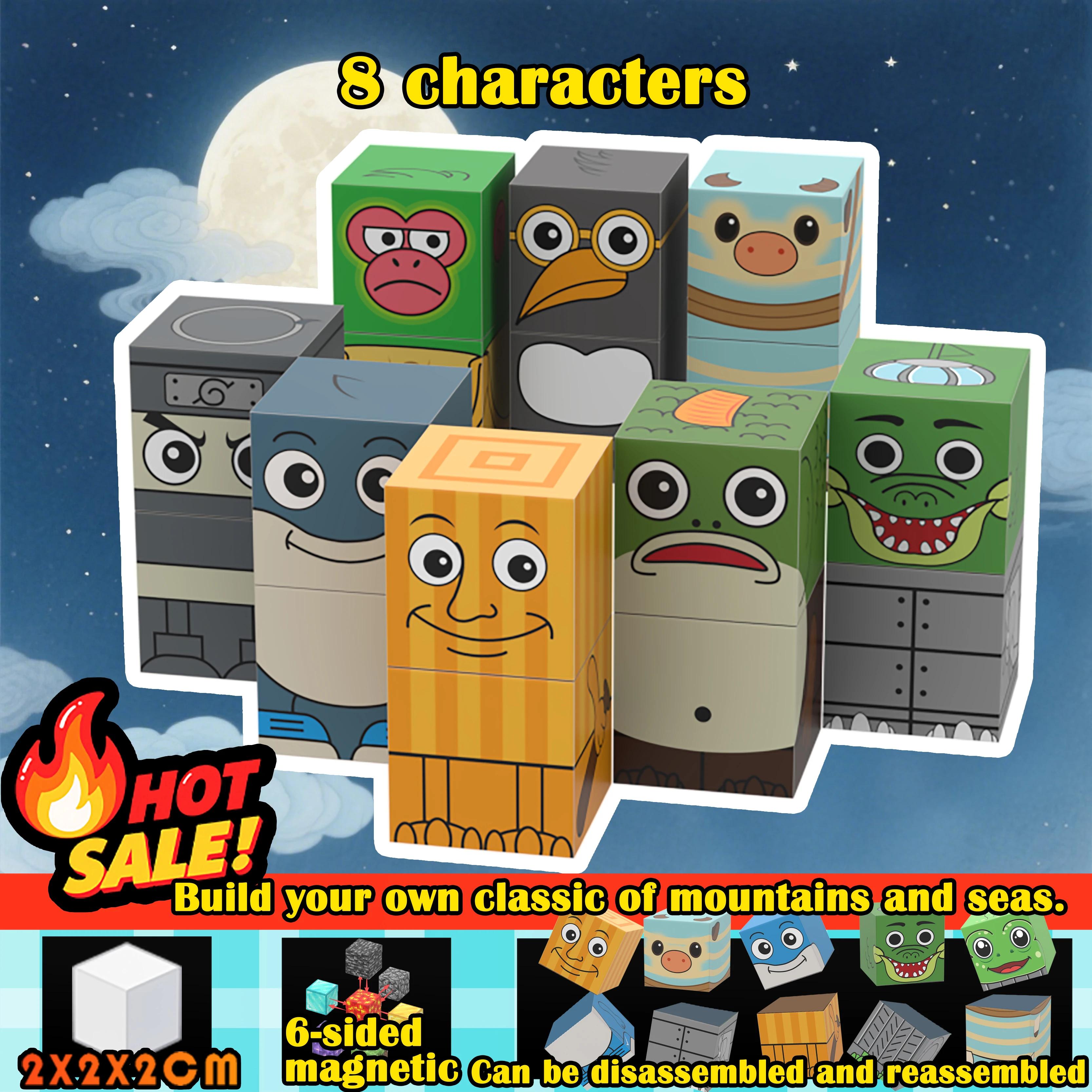 

Нові Італійські Магнітні Будівельні Блоки Brainrot Фігурки Tung Tung Sahur Tralalero Tralala DIY STEM Дитячі Іграшки Подарунок