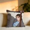 Hot Actress MMaya Hawke Square DoubleSided printed Pillow Case Bedroom Bedside Pillow Sofa Cushion Cover
