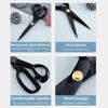 8-12inch Fabric Scissors Ergonomic Leather Cutting Scissors Sewing Shears  Tailoring Work
