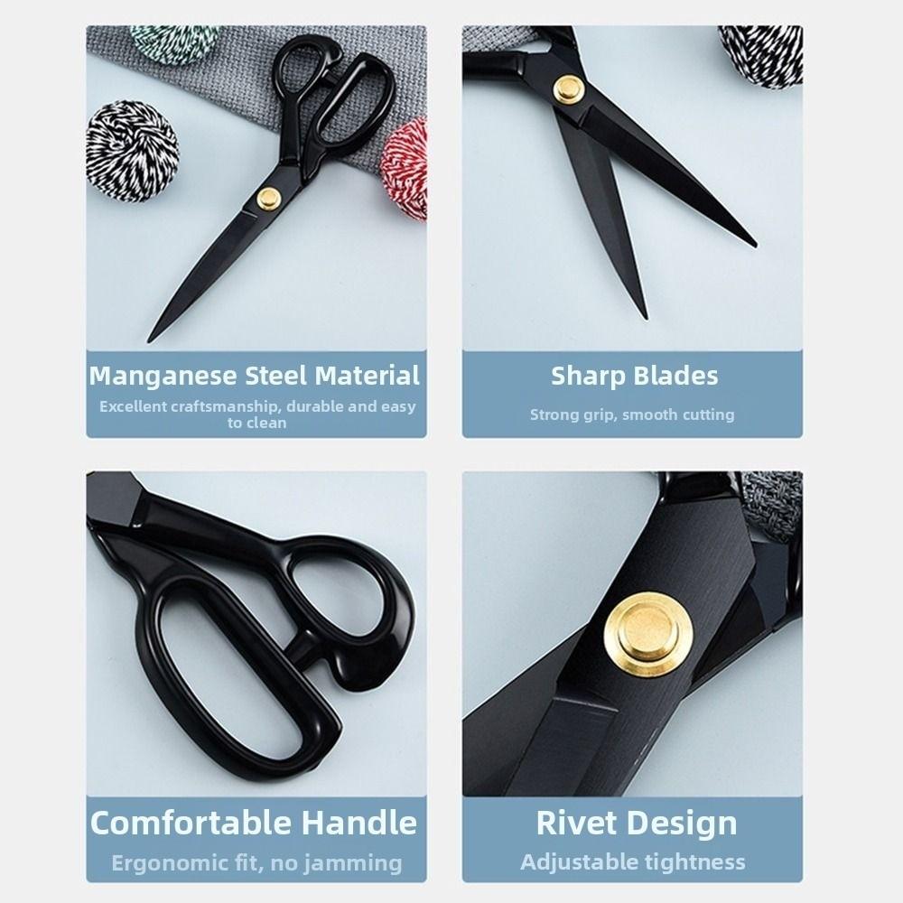 8-12inch Fabric Scissors Ergonomic Leather Cutting Scissors Sewing Shears Tailoring Work