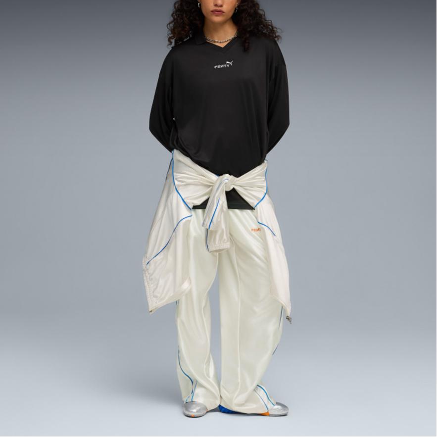 Puma X Fenty Collaboration FW25 Goalie Jersey Loose Soft Knit Polo Long Sleeve T-Shirt Unisex Tops 633786-01