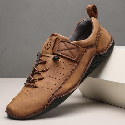 Genuine Leather Men Casual Shoes Breathable Sneakers Fashion British Style Loafers Men Luxury Designer Hiking Shoes Zapatos Homb