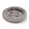 Dropshipping Long Faux Fur Pet Bed Comfortable Waterproof Plush Donut Round Dog Bed Soft Washable Cat Bed Removable Pet Cushion