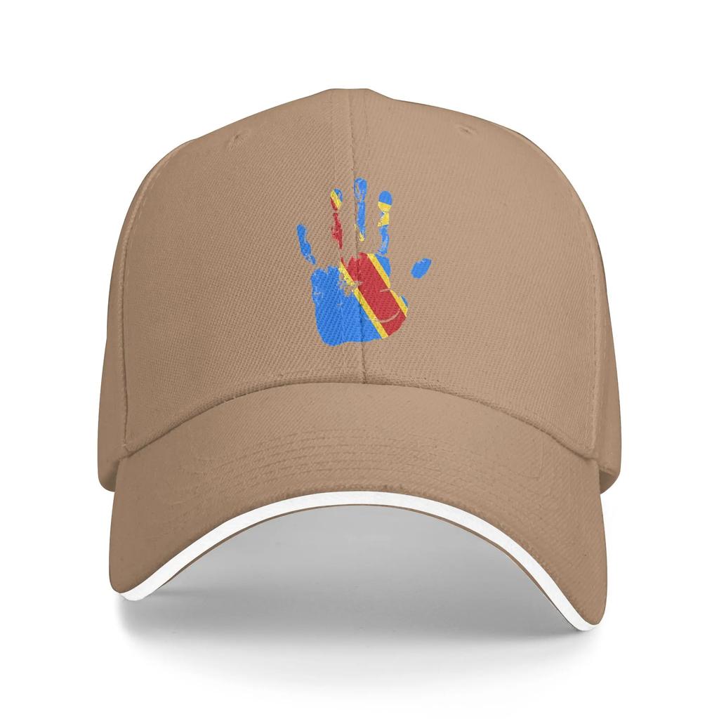 The Congo Flag Palm Baseball Cap Fashion Unisex Unisex Hip Hop Hats Sun Custom DIY Hiking Fishing Baseball Caps Birthday Gift