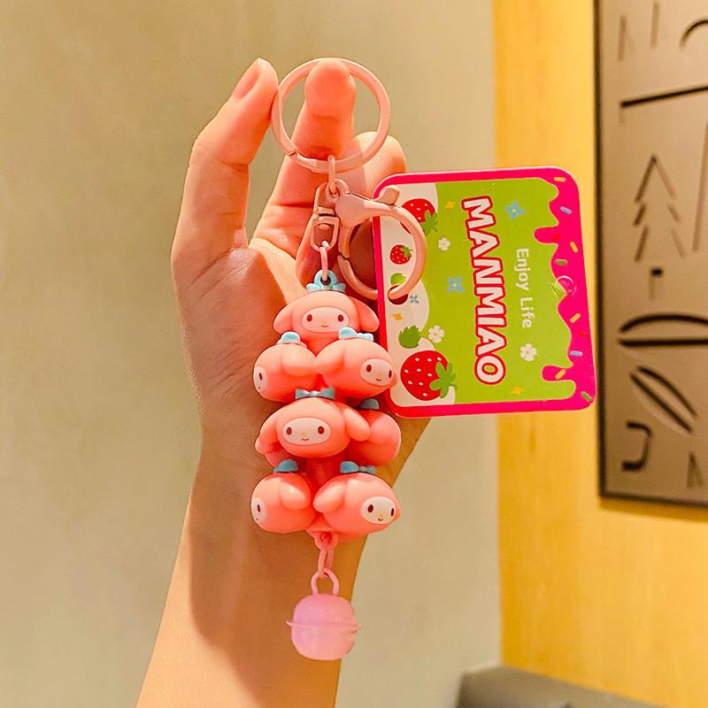 Adorable Pvc Cartoon Keychain With Cute Kitty Plush For Bags And Cars Melody