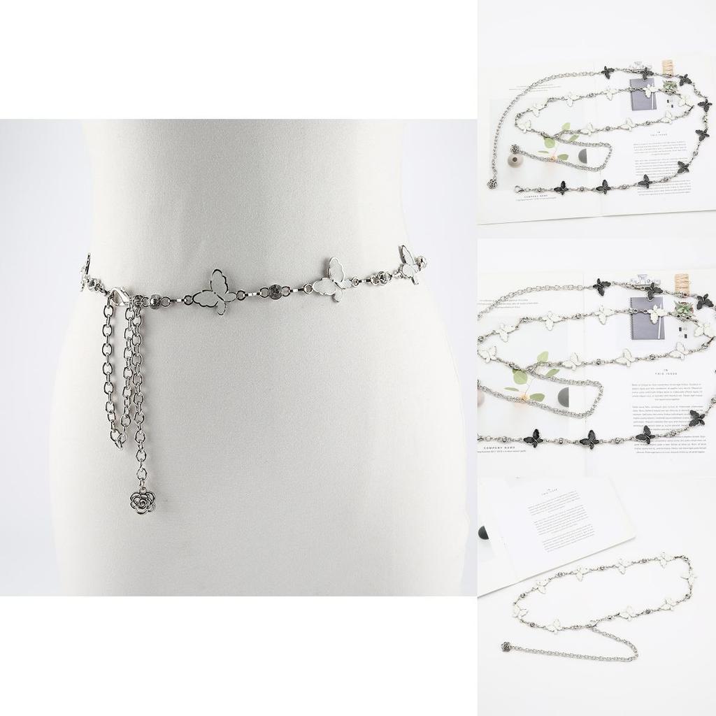 Fashion Metal Butterfly Design Women Waist Chain For Spring And Summer Outfits