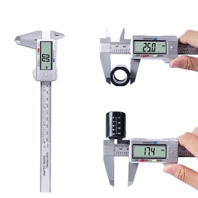 Classic LCD Digital Portable Electronic Carbon Fiber Vernier Multi-functional Caliper Practical Measure Gauge Micrometer
