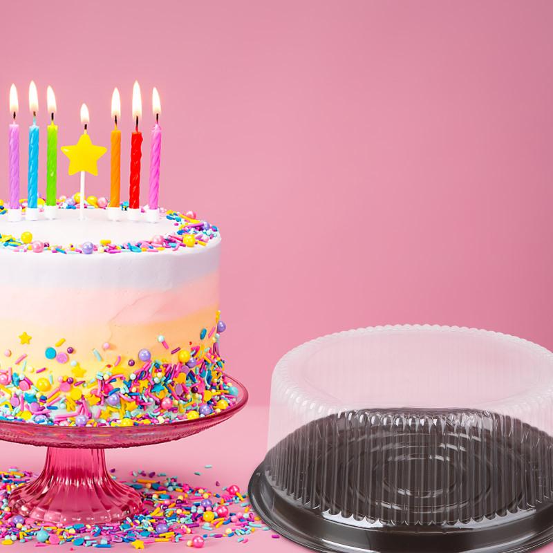 10Pcs 8 Inch Transparent Plastic Cake Pastries Box Cupcake Muffin Dome Holders Cases Boxes Cups