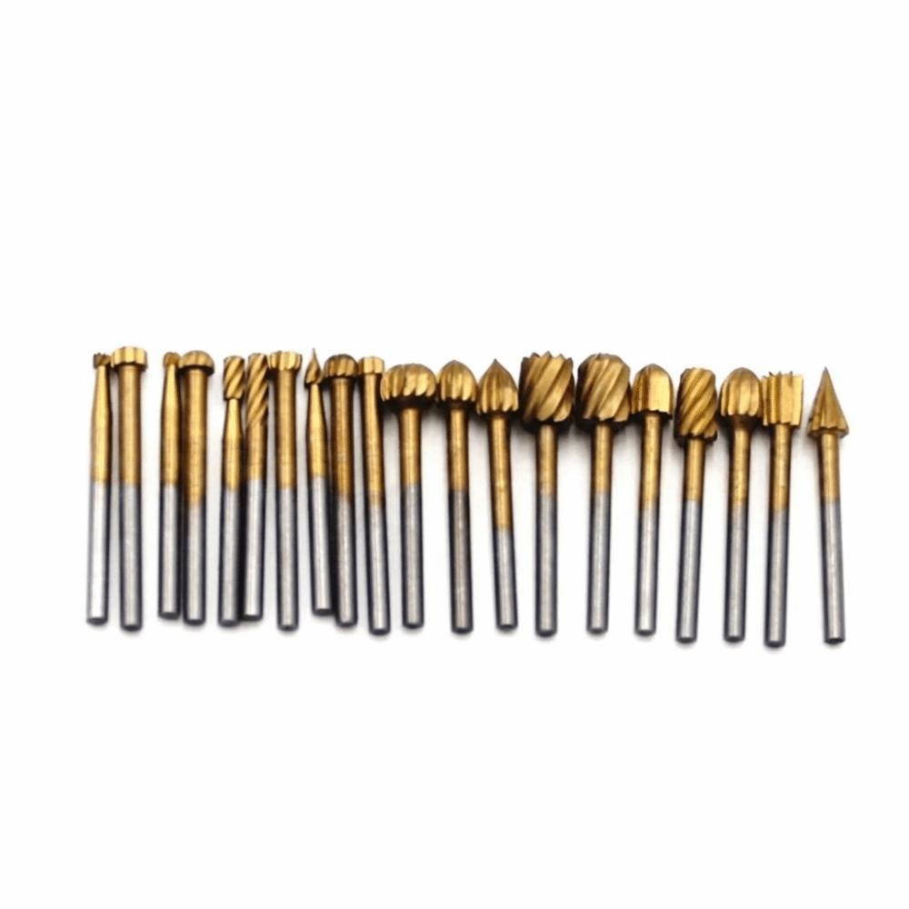 20Pcs 40mm Length Rotary Burrs Set High-Speed Steel Grinding Tool Set DIY Projects