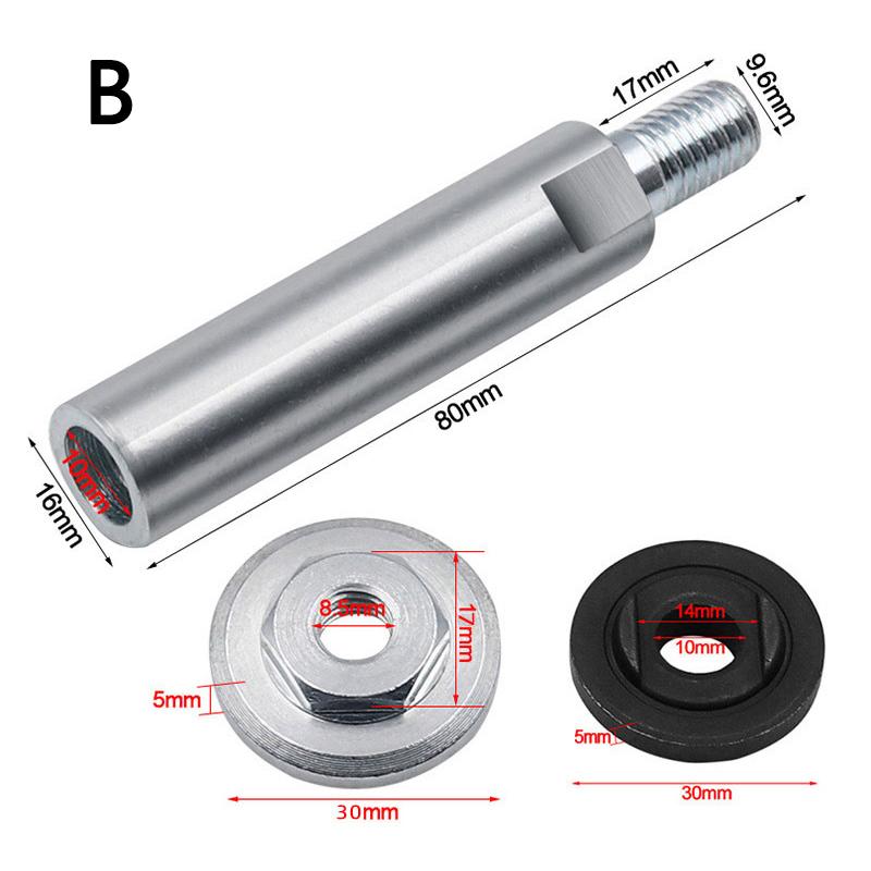 Forlengerkoblingsstang for vinkelsliper M10 Gjengeadapter Aksel For 100 Vinkelslipere