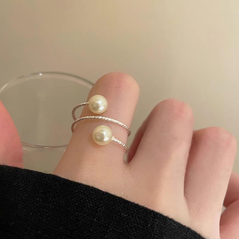 Elegant Multi-layer Faux Pearl Ring for Women - Versatile, High-end Design