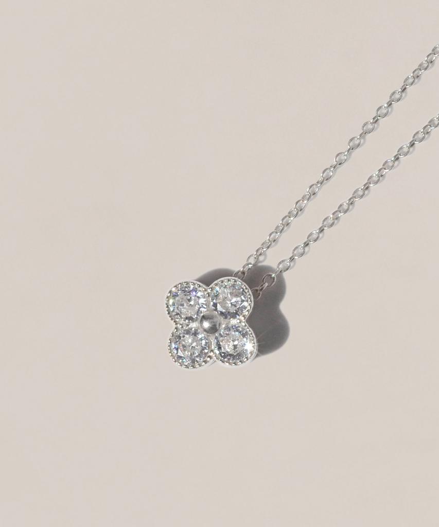 47Bag 925 Silver Lucky Four-Leaf Clover Necklace Vera