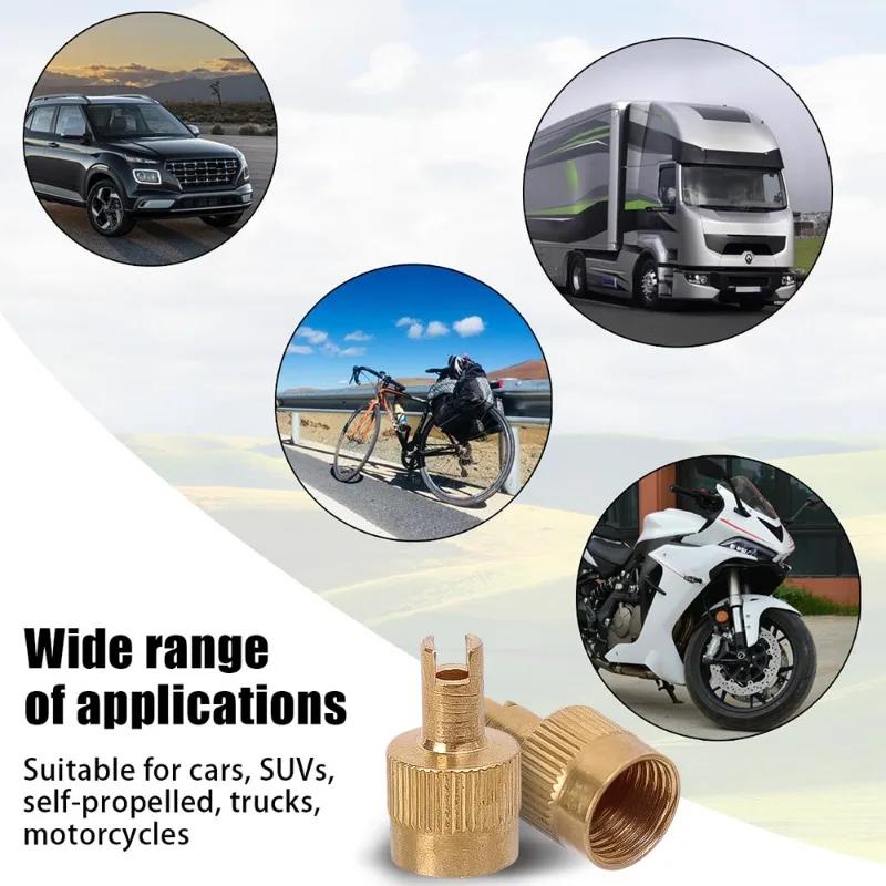 Capace Supapă Anvelopă 2-în-1 cu Instrument de Îndepărtat Miezul pentru Mașină Motocicletă Camion Bicicletă Tijă Supapă Anvelopă Capac Antipraf Capac Supapă Jantă