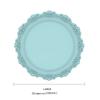 European Lace Silicone Table Mat Retro Embossed Heat Insulation Thickened Round Anti-Skidding Pad Kitchen Waterproof Placemat