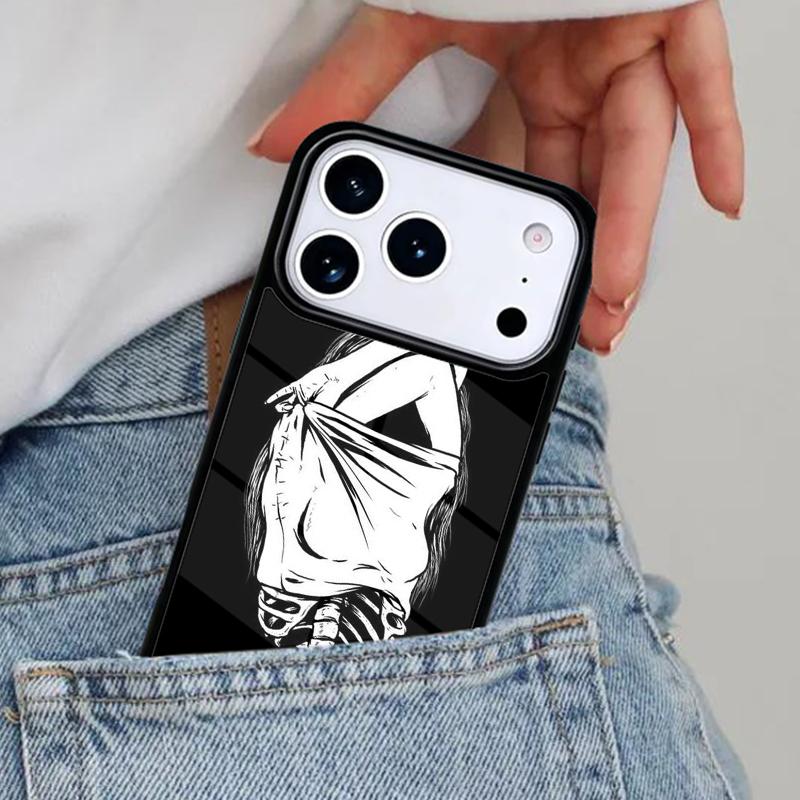 Ästhetische Skelett-Handyhülle für iPhone 16e 15 14 13 12 17 Pro Max Plus Air 17pro Hülle Coque