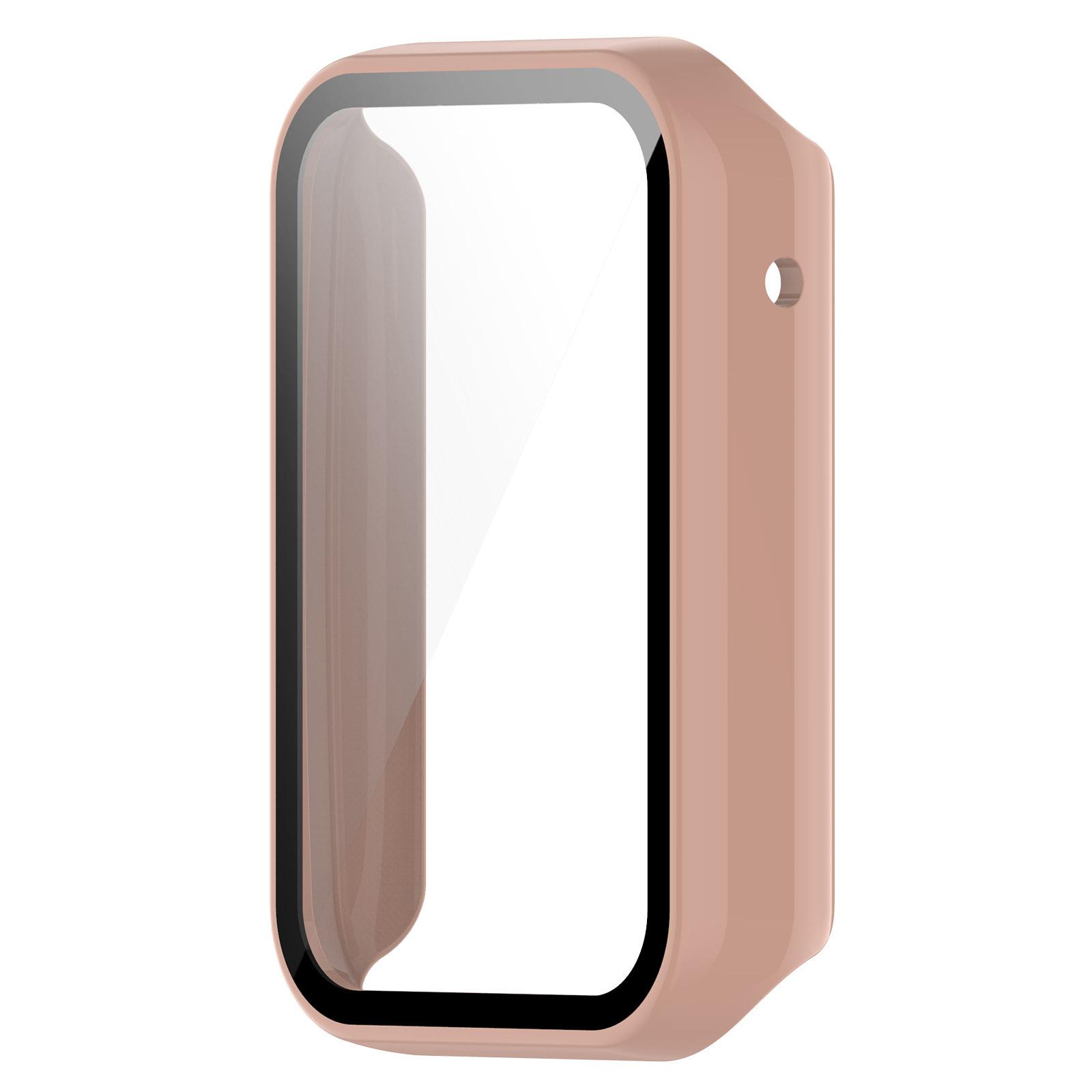

Закаленное стекло + чехол для часов для Mi Band 8/7 Pro, защитная пленка для экрана для Xiaomi Mi Band 7 Pro, чехол-бампер For Mi Band 7 Pro розовый