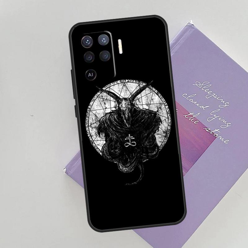 Devil Satan Dark Art Cover For Oppo A78 A98 A74 A54 A94 A15 A16 A17 A52 A72 A76 A96 A53 A57S A58 A5 A9 Phone Case