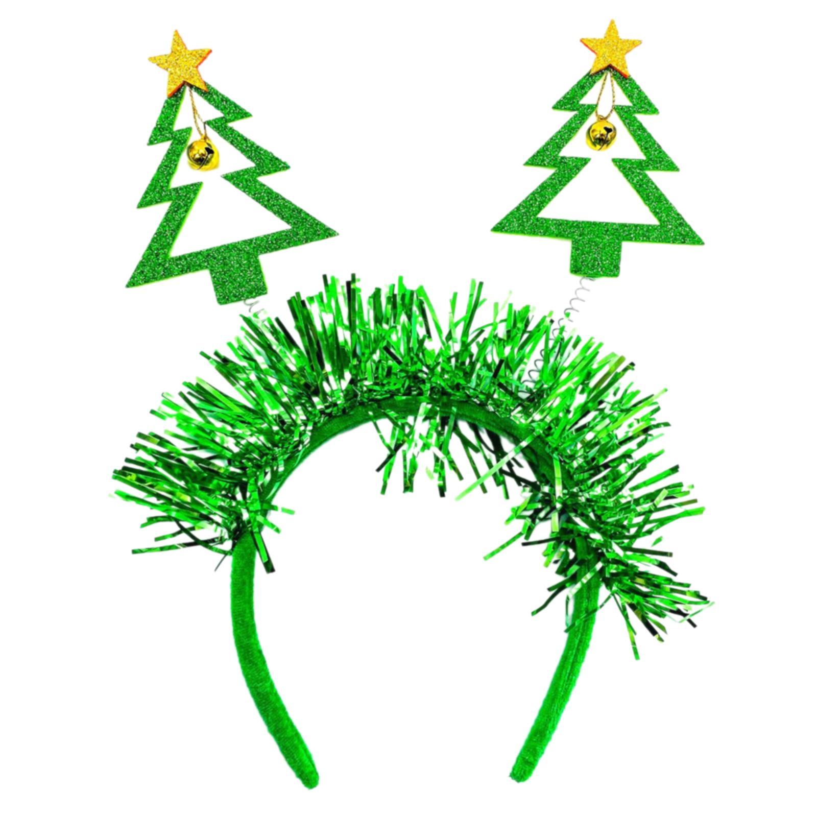 

Snowflake And Jingle Bells Embellished Christmas Tree Headband Decoration Festive Hair Accessory For Holiday Gatherings 1
