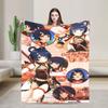 Genshin Impact Diluc Game  Flannel Blankets  Soft Throw Blanket for Outdoor Picnic Novelty Bedspread Sofa Bed Cover