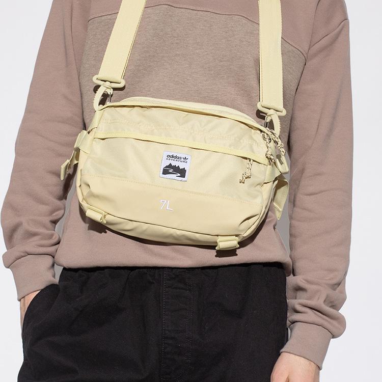 New Adidas Originals Polyester Shoulder Bag, Crossbody Bag, Fanny Pack Regular Unisex Beige HE9717