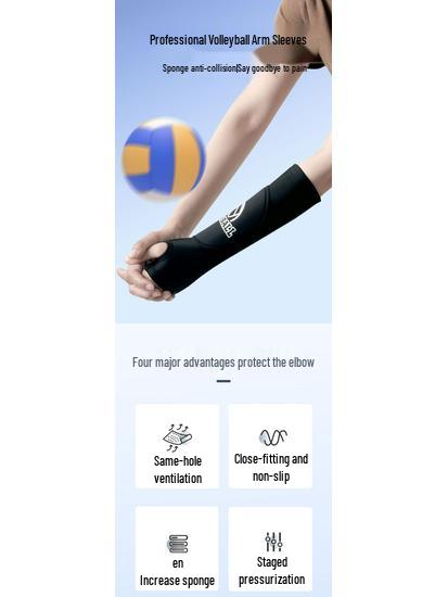 Oddychające Rękawy na Ramię do Siatkówki i Tenisa: Ochraniacze na łokcie dla młodzieży/dorosłych ze wsparciem nadgarstka chroniącym przed uderzeniami