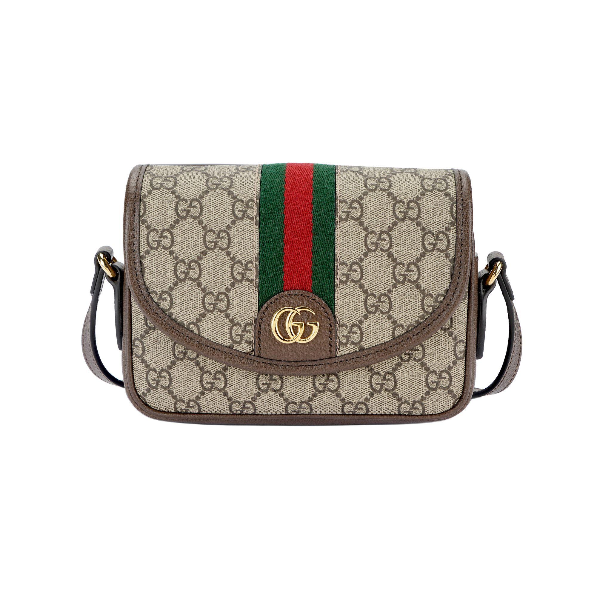GUCCI Ophidia Canvas With Leather Binding