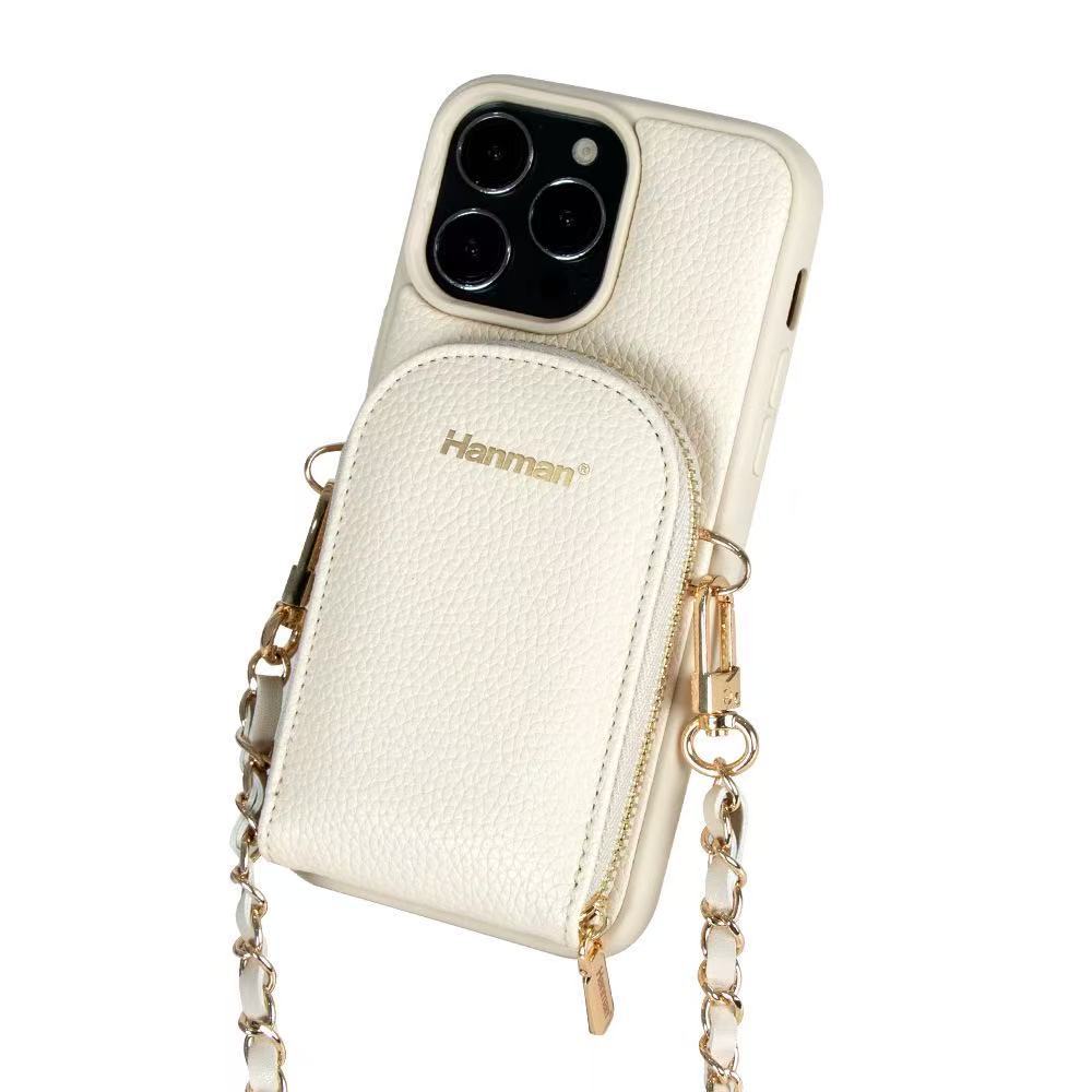 HANMAN card Apple 17pro/17pro max new high-end chain texture card mobile phone case