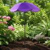 Plant Shade Umbrella with Stake Canopy Ground SilverCoated Material for