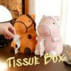 Cute Pony Tissue Box Home Living Room Decoration Ornament Horse Tissue Box Kitchen and Bathroom Storage Supplies Gift